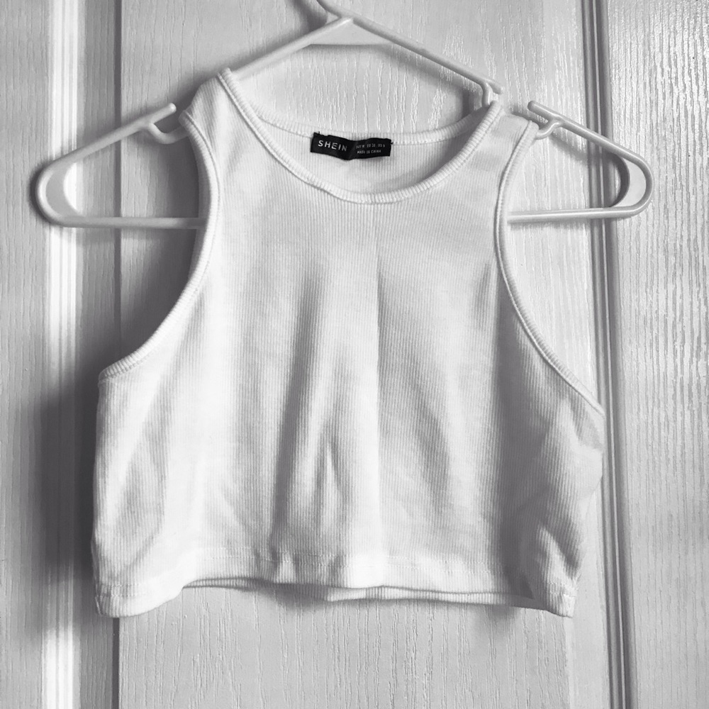 Shein white crop top
